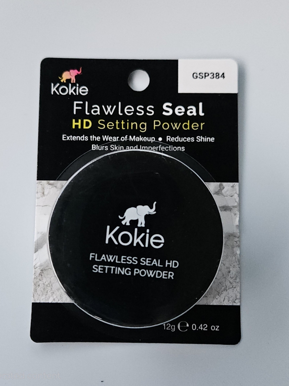 Kokie Flawless Seal HD Setting Powder 0.42oz - GSP384  Translucent BNIB
